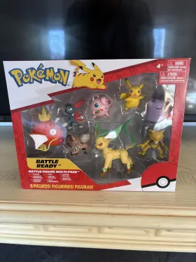 Pkw2686 Pok Mon Battle Ready 8 Figures Multi-pack Magikarp Jigglypuff Leafeon Ditto Abra