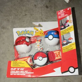 Pkw3158-122122-ka Pok Mon Clip Ftnft Go Ball Belt Playset With Scorbunny Figure And 2 Balls