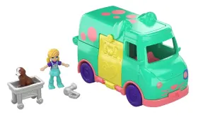 Gkl48 Polly Pocket Pollyville Pet Groomer Vehicle Playset