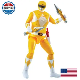 B0dt2bghhc Power Rangers Mighty Morphin Re-ignition - Auto-morphin Yellow Ranger Action Fi