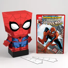 45053 Pulp Heroes Snap Bots Pull Back Marvel 3d Figure Spider-man