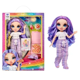 503705 Rainbow High Jr Pj Party Violet Purple 9 Inch Posable Doll Ages 4-12