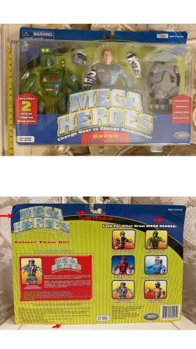 630562 Re Play New Vintage 2002 Hover Soldier Astronaut Mega Heroes With Snap On Suits
