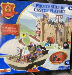 20226-1 Red Box Pirates And Castle Deluxe Playset -preowned