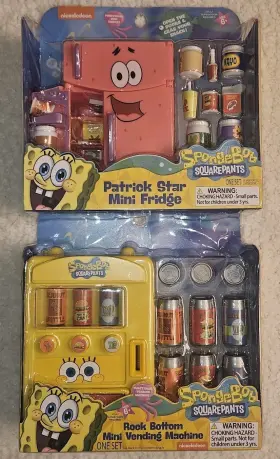 Rms 840419719649 Lot 2 Spongebob Squarepants Patrick Star Mini Fridge Rock Bottom Vending Machine