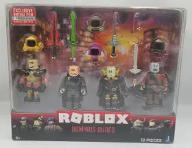 Rob0306-122422-gc Roblox Dominus Dudes Action Figure Set 12pcs Exclusive Virtual Item New Damaged