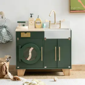 B0cq8f2wzr Robotime Play Kitchen Set- Wooden Toy Washing Machine Kids Washer And Dryer For