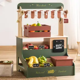 B0cycd96tq Robotime Wooden Grocery Store Playset Kids Play Starlight Market Kitchen