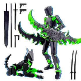 B0dgtdrv7l Robtduumy T13 3d Action Figure Set - Dummy Robot Titan 13 Assembled Black/gree