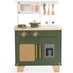 B0bk8rtl83 Robud Vintage Wooden Kids Kitchen Playset With Ice Dispenser Pretend Food Utensi