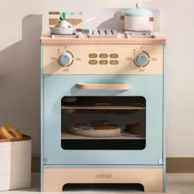 B0crd8wl3b Robud Wooden Kids Oven Realistic Play Kitchen Set Pretend