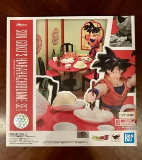 S.h.figuarts 573102614667 Sh Dragonball Son Gokus Harahachibunme Goku Eating Table Set Open Box