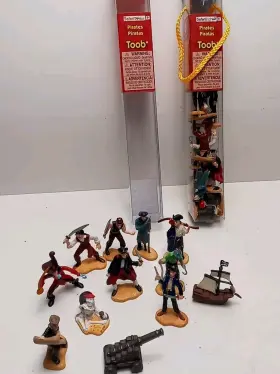 680804 Safari Pirates 24 Pieces 1.5 Inch - 2.5 Toob 2 Sets 1 Is New Skeleton Ship Cannon