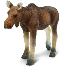 S180829 Safari Ltd. Cow Moose Figurine - 4.5 Inches Tall 4.2 Long Brown
