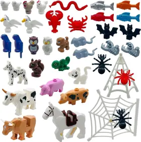 B0b15561ch Saiburaz 39 Pcs Friend Animals Figures Set Building Block Farm Zoo Toy Gift