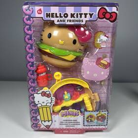 Sanrio Gvb28 New Hello Kitty Minis Compact Like Polly Pocket Hamburger Diner Mattel