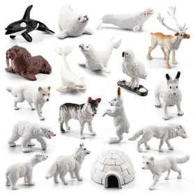 B0c5mqqbnf Scahow 18pcs Realistic Arctic Animal Figures Set For Kids And Collectors