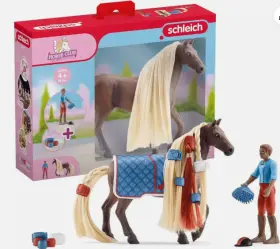 42586 Schleich 059433574417 Horse Club Leo Beauties 4.5 Inch Rocky And Accessories Set New
