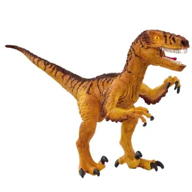 15045 Schleich Dinosaurs Velociraptor 7 Inch Yellow Orange Dino Figurine Movable Jaw Kids