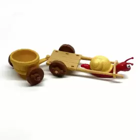 4.0100 Schleich 40100 Rare Vintage Smurfs Snail Cart Wagon 1980 Playset Pvc Toy Incomplete