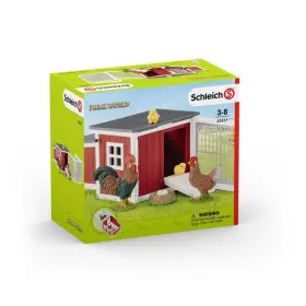 42421 Schleich Farm World Chicken Coop Set Toys Plastic Multicolored 8 Pc