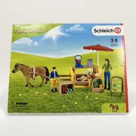 42528 Schleich Farm World Sunny Day Mobile Stand Horse And Cart Figures New
