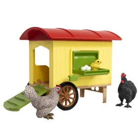 42572 Schleich Farm World Mobile Chicken Coop 6pc Toy Playset Animal Figurines And More