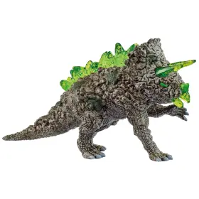 70828 Schleich Eldrador Creatures Stone Triceratops 6 Inch Action Figure Crystal Horns