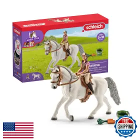 B09s6rwr4h Schleich Horse Club 7-pc Rider Lipizzaner Mare Playset With Accessories Ages 5