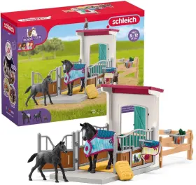 B0bdms164p Schleich Horse Club - 34pc Stall Toy Playset With Mare Foal Figure Accessories