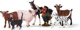 Schleich B0cj9ykszj Farm World 7-pc Animal Playset Dog Cat Pig Goat Rooster
