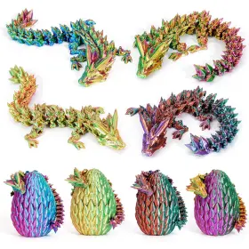 B0crvpqlwc Shuwnd 4pcs 3d Printed Dragon Eggs With Inside Mini Easter Articula