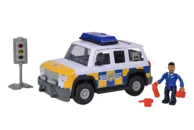 109251096 Simba Fireman Sam Police Car 4 X With Malcom Figure Colourful