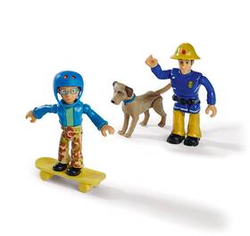 Simba 109252515 109252515 Fireman Sam Figure Set Double Pack With Animal 7.5 Cm
