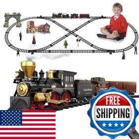 Snacktant B0d69vcxjq Train Set For Kids - Electric Remote Control Track Around