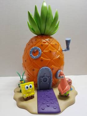 Snapco 000073880905 Spongebob Squarepants Pineapple House Popcorn Bucket Playset With Figures Htf Rare