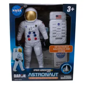 Pt63146 Space Adventure Astronaut Action Figure 10 Inch White Suit Nasa Detachable Backpack