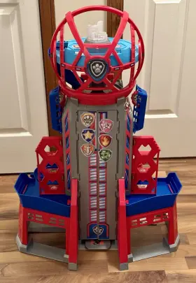 6060234 Spin Master Paw Patrol 3ft Transforming Adventure City Headquarters Tower 3 And Up Used