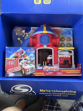 Spin Master 6063938 Paw Patrol Fire Rescue Command Center Playset With Marshall