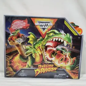Spin Master 778988379936 Monster Jam Dueling Dragon Playset Exclusive Truck Launch 1 64 Scale