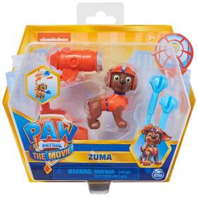 Spin Master 778988398920 Paw Patrol Movie Zuma Action Figure With Backpack And 2 Projectiles For Kids