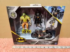 Spin Master 778988404348 Dc Batman Inch Transforming Batcycle Battle Pack With And Killer Croc Figures
