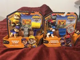 Spin Master 778988459300 Paw Patrol Rubble And Crew Build It Pack Lot Of 2 Mix Charger Wheeler