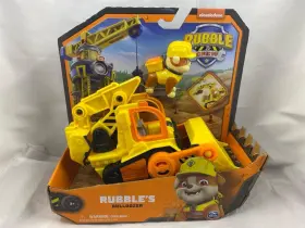 Spin Master 778988460092 Paw Patrol Rubble And Crew Rubbles Bulldozer Truck Plastic Play Toy Vehicle Dog