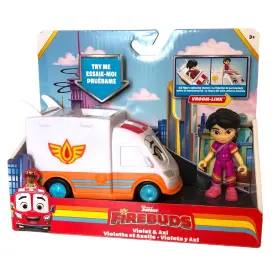 Spin Master 778988489796 Spinmaster - Disney Junior Firebuds Violet And Axl Figure Ambulance Vehicle Set