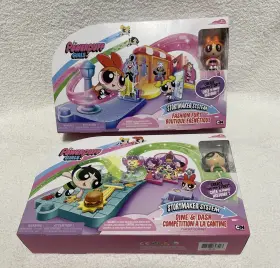Spin Master 778988647516 Lot X2 Nip Powerpuff Girls Storymaker Blossom Fashion Fury Buttercup Dine Dash