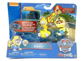 Spin Master 778988680179 New Nickelodeon Paw Sea Patrol Light Up Rubble Set Figures Playset