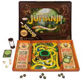 6061779 Spin Master Ltd Jumanji The Game Real Wooden Box Edition Of Classic Adventure Board