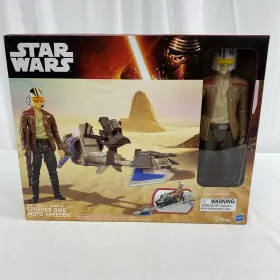 34863 Star Wars Speeder Bike With Poe Dameron Action Figure Playset Hasbro Disney New