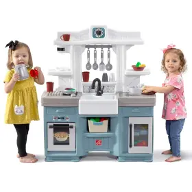 B0916bh873 Step2 Timeless Trends Kids Kitchenette Playset - Lights Sounds 21 Accessories